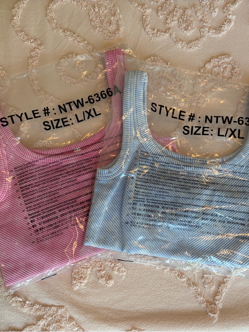 Zenana Pink and blue Ribbed Tank Top - Women - Picture 2 of 2